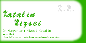 katalin mizsei business card
